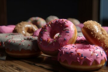 Poster - Donuts glaze. Generate Ai