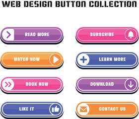 Wall Mural - cta web button collection	
