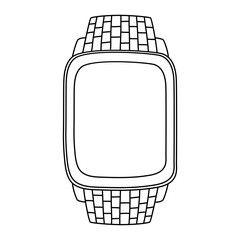 Poster - hand drawn Smart Watch illustration in doodle style