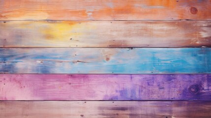 Poster - Generative AI : Vector colorful pastel wooden background with place for your text