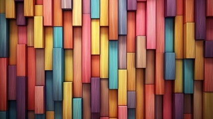 Aufkleber - Generative AI : colorful wood wooden white blue With plank texture wall background Through use wash Giving a feeling of looking old and beautiful