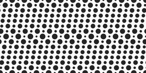 Leinwandbilder - Black dots located in an unusual setting, diagonally patterned. Design for textile, pillows, clothing, background, wrapping, notebooks.