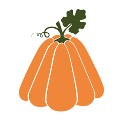 Wall Mural - Pumpkins. Silhouette. Illustration on transparent background