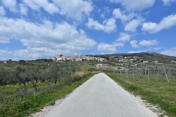 Sticker - The Campanian village of San Lupo, Italy.