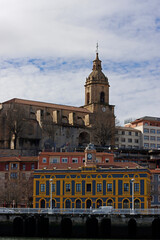 Wall Mural - View of the old town of Portugalete