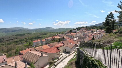 Sticker - The Molise village of Pescopennataro, Italy.