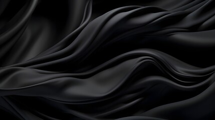 Black silk texture created with Generative AI technology