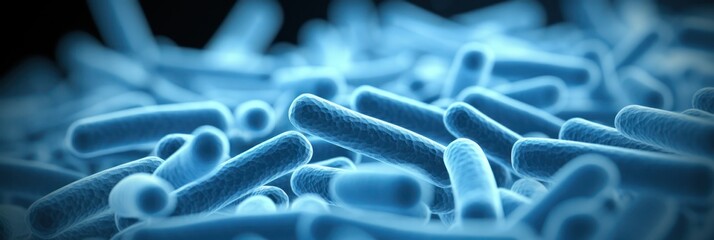 Aufkleber - close up bacterias design background. Legionella pneumophila - medical microbiology science banner.
