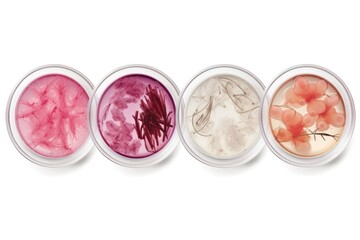 Aufkleber - Bacteriology: Laboratory Tests and Bacterial Colonies on Petri Dish minimalistic on white background