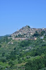 Canvas Print - The historic village Olevano Romano, Italy.