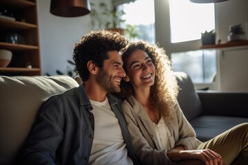 Wall Mural - Illustration of diverse ethnic modern couples - Different ages - Created with generative ai 