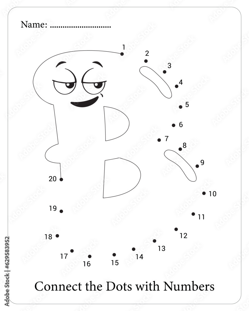 Cute Alphabet Dot To Dot Connect, Coloring Pages for kids, Activity ...