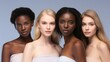 © Denisa - group of Beautiful female models with beautiful skincare from a diverse ethnicity