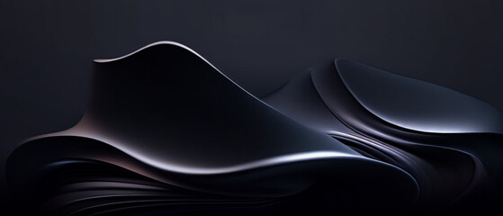 Aufkleber - 3D Abstract curves background in geometric concepts with sound wave technology. quantum, communication, development, idea, identity, work, internet- 3d Rendering