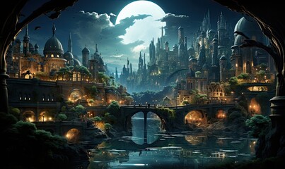 Wall Mural - futuristic city