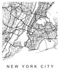 © Deificusart/Wirestock Creators - Vector design of the street map of New York City against a white background