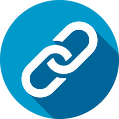 Poster - Chain link vector icon. Chainlet element flat design. Concept connection symbol isolated on white background.