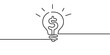 © Natvc - Continuous one line drawing of electric light bulb. Concept of idea emergence. Vector illustration
