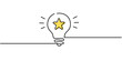 © Natvc - Continuous one line drawing of electric light bulb. Concept of idea emergence. Vector illustration.