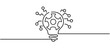 © Natvc - Continuous one line drawing of electric light bulb. Concept of idea emergence. Vector illustration.