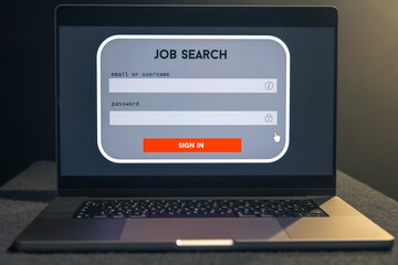 Wall Mural - job search concept, find your career, online website.