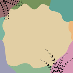  Special frame with colored shapes and floral details