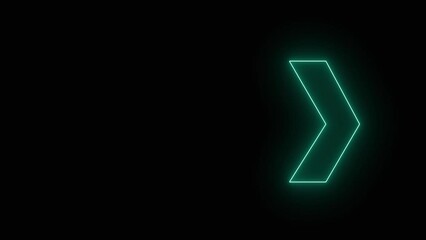 Poster - Colorful and shining neon arrows and light sign. Set of bright neon vector arrows. Arrows icon. 4k resolution video