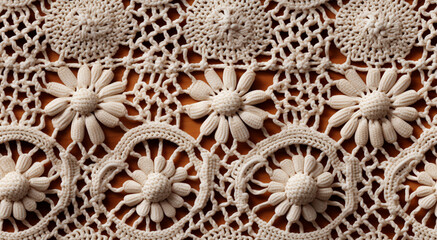 Illustration of a Crochet Pattern Background.