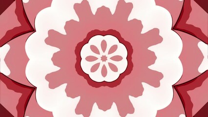 Poster - Beautiful animation of moving flower pattern. Design. Floral pattern moves in mandala style. Moving pattern with colored layers
