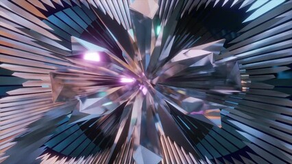 Wall Mural - abstract background 3d animation shiny futuristic composition made of geometric elements transforms 