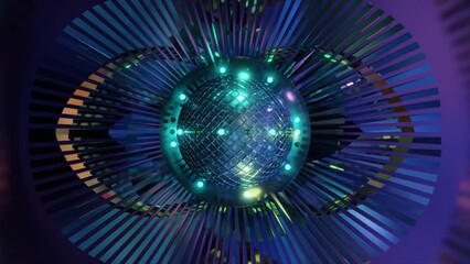 Wall Mural - abstract background 3d animation shiny futuristic composition made of geometric elements transforms 