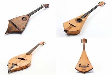 Poster - balalaika set isolated on white background.