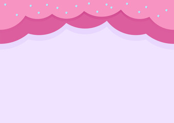 Pink sweet border on a pink plain background