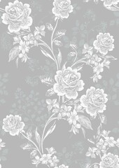 Wall Mural - Hand draw cad multi black and white pattrens for textile printing