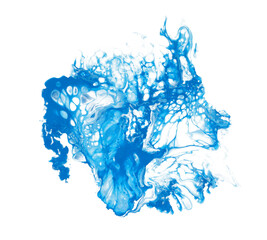Wall Mural - png art abstract flow pour acrylic, ink and watercolor marble painting. blue and white color wave te