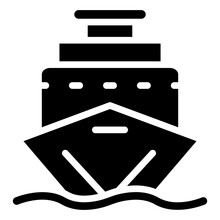 Ferry Terminal Vector Icon Style