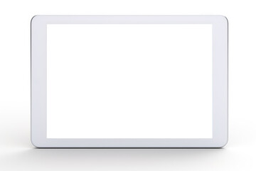 tablet screen mockup on white background, Generative AI