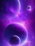 Fototapeta Młodzieżowe - Purple Cosmic PaintiPurple Cosmic Painting Hyper	ng Hyper	