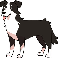 Wall Mural - Border collie cartoon dog vector