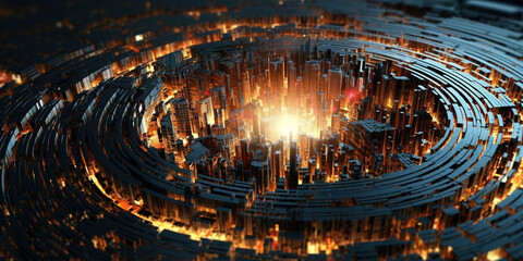 Modern abstract technology background Generative AI