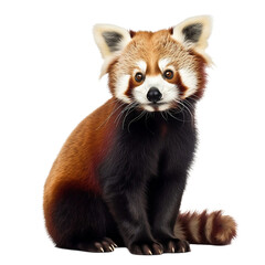 red panda isolated on white background