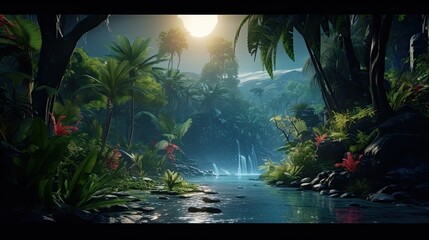 Wall Mural - amazing photo of tropical background highly detailed