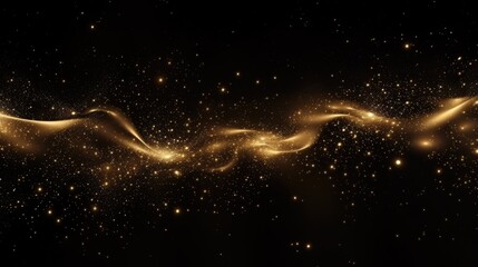 Sticker - abstract background shining gold dust particle background with stars