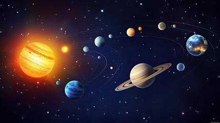 Sticker - system and planets