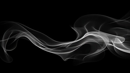 Wall Mural - smoke on black background