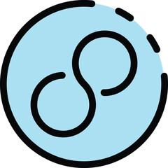 Poster - Big timer icon outline vector. Duration time. Efficacy deadline color flat