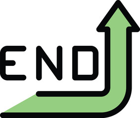 Poster - End duration icon outline vector. Hour timer. Call sand color flat