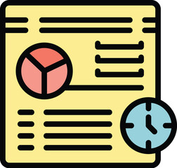 Poster - Job stroke icon outline vector. Internet service. Trend information color flat