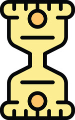 Poster - Hourglass business trend icon outline vector. Chart element. Site network color flat