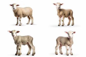 Poster - sheep set isolated on white background.